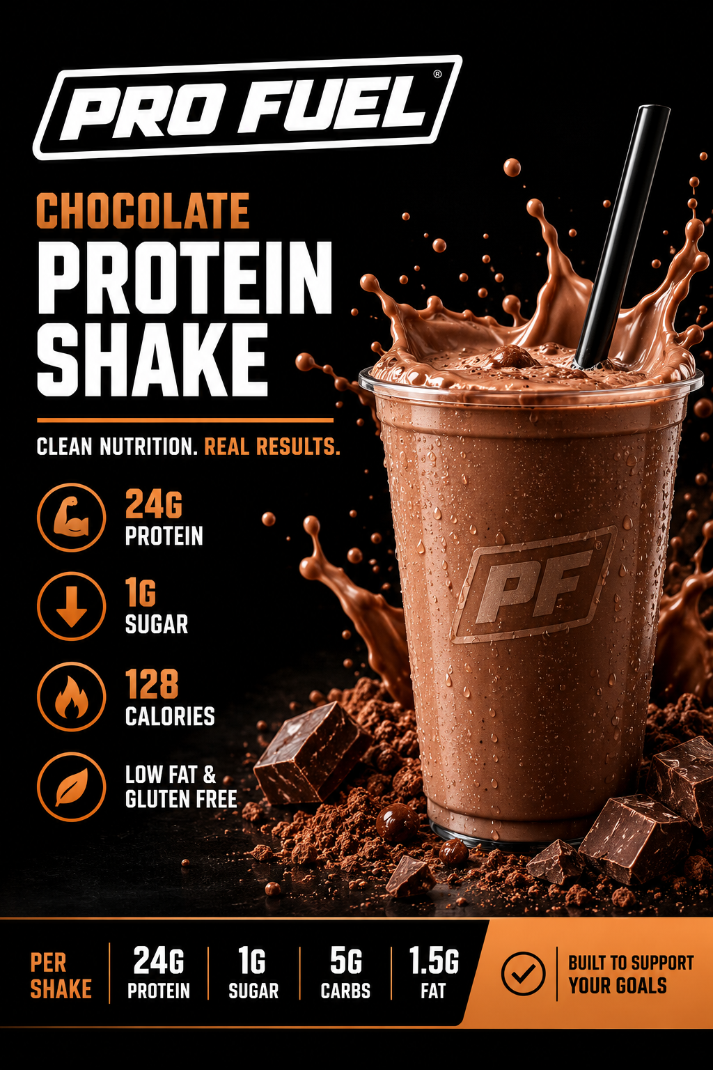 Pro Fuel chocolate protein shake, 24g protein