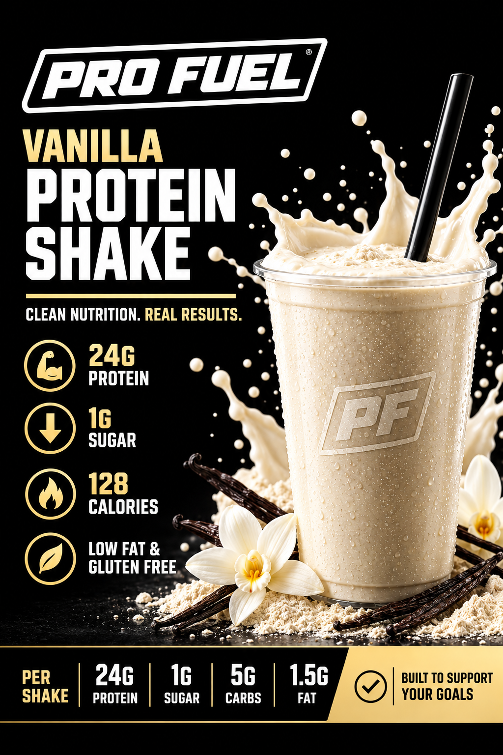 Pro Fuel vanilla protein shake, 24g protein